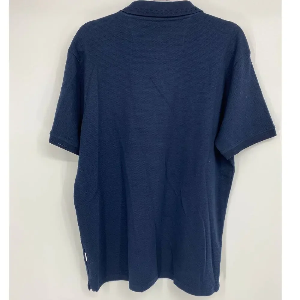 London Peter Werth No.1 Mens Navy Short Sleeve Polo Shirt NEW Large - Picture 2 of 10